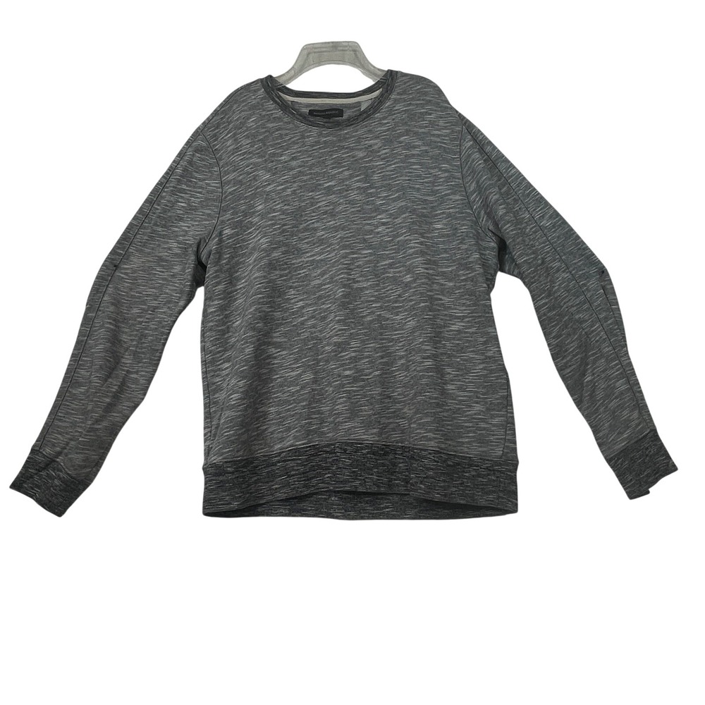 Banana Republic Men's L Gray Heathered Crew Neck Long Sleeve Sweatshirt‎